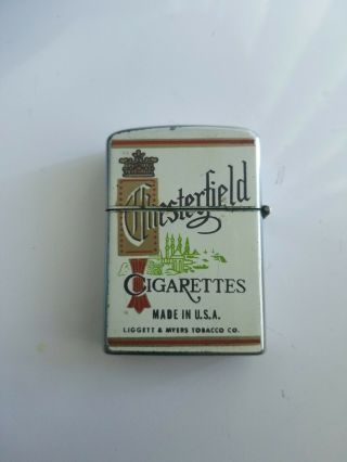 Vintage Japanese Chesterfield Cigarettes Continental Windproof Tobacco Lighter