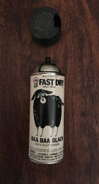 Vintage Fast Dry Spray Paint Can Baa Baa Black Kaws Banksy Obey Invader