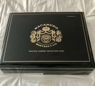 Macanudo Vintage Cabinet Selection 2000 Number 1 Montego Y Cia Empty Cigar Box