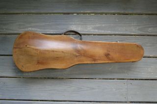 Violin Fiddle Case 4/4 Wooden Vintage Antique With Purple Felt