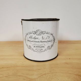 Vintage Sutliff Tobacco Company Tin 8 Oz - White