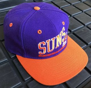 Vintage 90s Phoenix Suns AJD Snapback Hat Cap NBA Two Tone Taiwan 2
