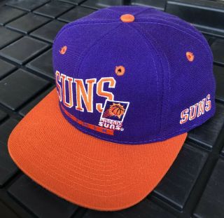 Vintage 90s Phoenix Suns AJD Snapback Hat Cap NBA Two Tone Taiwan 3