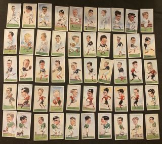 W.  D.  & H.  O.  Wills Rugby Internationals Tobacco Cards Set Of 50
