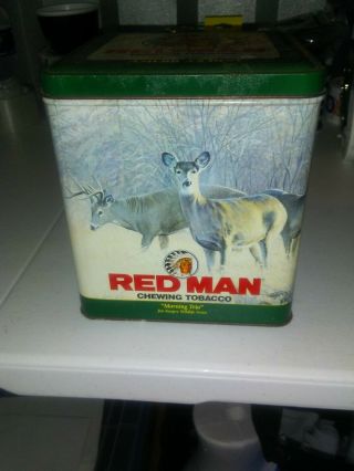 Vintage 1995 Limited Edition Red Man Chewing Tobacco Tin.  Morning Trio