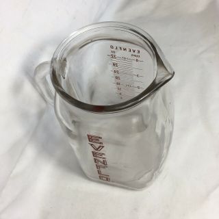 Evenflo Vintage Glass Baby Formula Milk Measuring Pitcher Cup Jug Bottle