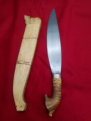 Antique Philippine Filipino Moro Barong Sword Knife Blades Edged Solid Needs Tlc