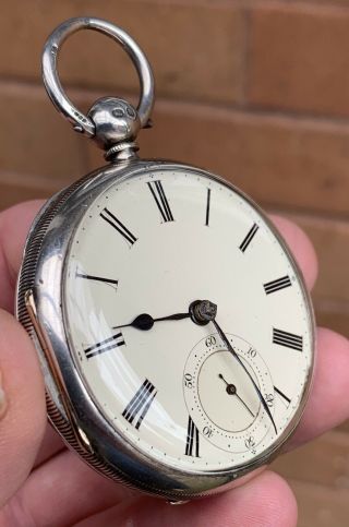 A Gents Fine Quality Antique Solid Silver Liverpool Fusee Pocket Watch,  1866.