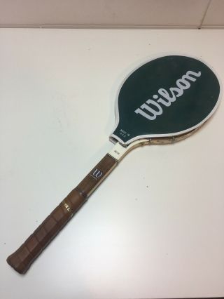 Vtg Wilson Chris Evert Autograph Wood Tennis Racquet W/ Cover 4 - 1/2 " Light Grip