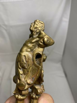 Antique Torture Erotic 7” FULL MAN brass/bronze legs nutcracker Risque RARE 2