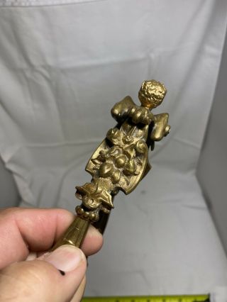 Antique Torture Erotic 7” FULL MAN brass/bronze legs nutcracker Risque RARE 3