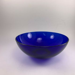 Vintage 8 " Cobalt Blue Glass Coupe Cereal Bowl