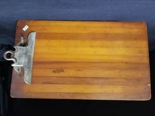 Vintage Wooden Clip Board 15” X 9” Circa 1950’s