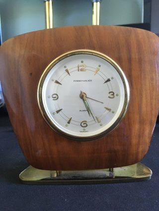 Vintage Phinney - Walker Semca Clock Co.  Germany Mid - Century Alarm