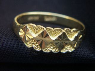 Antique Old Vintage Estate 18k Yellow Solid Gold Female Ring 2.  41g Size 7