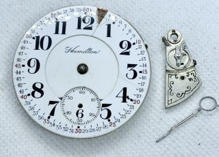 Vintage 18s 21j Hamilton Grade 940 Pocket Watch Movement Parts/repair