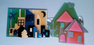 2 Vintage House Of Pins By Lucinda Handmade Brooches
