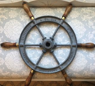 Vintage/antique Wilcox Crittenden & Co.  Inc.  Usa Steering Wheel,  Nautical Decor