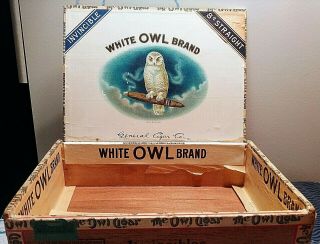 Vintage White Owl Invincibles Cigar Box 8 Cents With Tax Stamp Empty Guc