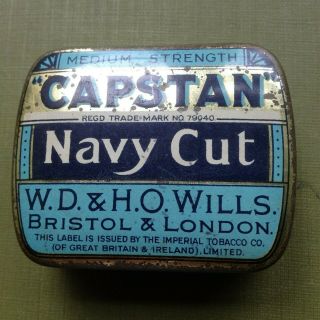 Cwwi,  Small Capstan Navy Cut Tobacco Tin
