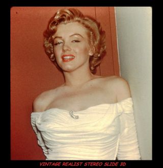 Vintage Realist Stereo Slide Marilyn Monroe No Nude 3d Pin - Up