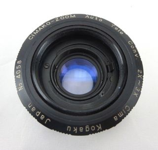 Vintage Kogaku Cimako Zoom Auto Tele Converter Lens,  2x 3x With Case 4058