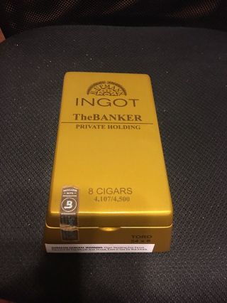 Very Rare - H.  Upmann Ingot The Banker Cigar Box Empty Collectible 4,  107 Of 4,  500