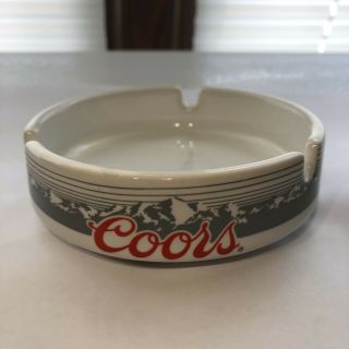Vintage 1985 Coors Beer Ashtray - Golden Colorado - Adolph Coors Co.  Coors Liggt