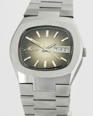 Mido Multi Star Day Date Automatic Old Stock Vintage Mens Wrist Watch