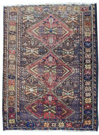 4x6 Oriental Vintage Hand Knotted Traditional Tribal Wool Boho Area Rug