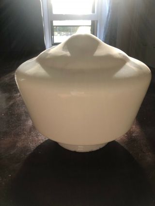Antique Koken Barber Pole Finial Milk Glass Shade -,  Impossible To Find