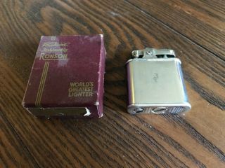 Vintage Ronson Whirlwind Lighter W/ Box & Directions