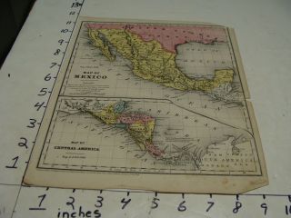 Vintage 1853 Map - - Map Of Mexico & Central America