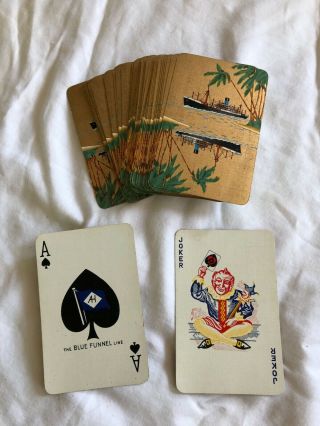 The Blue Funnel Line Vintage Playing Cards - Theme - 52 Cards,  Joker