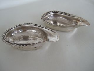 Pair Early 19th Century Sterling Silver Pap Boats - Lias,  London