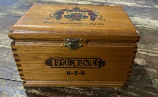 Arturo Fuente Flor Fina 8 - 5 - 8 Wood Cigar Box Empty