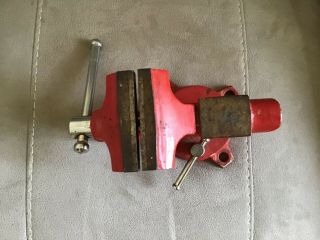 Vintage Sears 3 1/2 Inch Swivel Bench Vise with Anvil,  Made in Taiwan 2