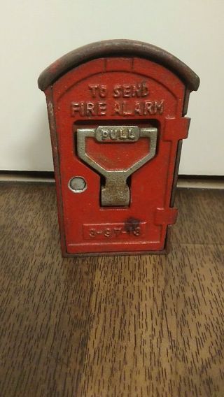 Vintage Antique Fire Call Box Alarm Cast Iron
