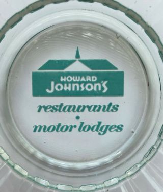 Vintage Howard Johnson ' s Restaurant/Motor Lodge Glass Ashtray 2