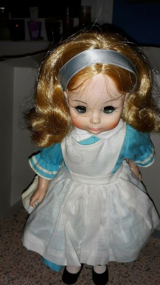 Vintage 1965 Madame Alexander Vinyl Doll Alice In Wonderland Character 13 "