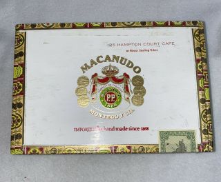 Vintage Macanudo Wooden Cigar Box - 25 Hampton Court Cafe