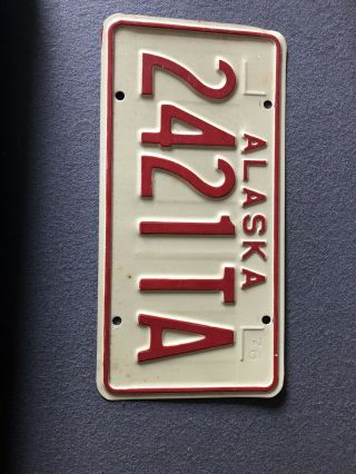 Old Antique Vintage Alaska License Plate Car Tags (1976)