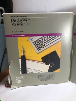 Vintage IBM Software Plus Instruction Manuals DisplayWrite 2 Version 1.  10 2
