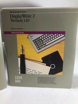 Vintage IBM Software Plus Instruction Manuals DisplayWrite 2 Version 1.  10 3