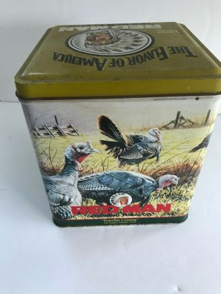 Red Man Chewing Tobacco Collectible Tin,  Wild Turkey Limited Edition