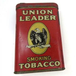 Union Leader Smoking Tobacco Tin With Eagle By P Lorillard Company Vintage