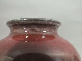 A RED CHINESE FLAMBE GLAZED PORCELAIN VASE 20TH CENTURY 3