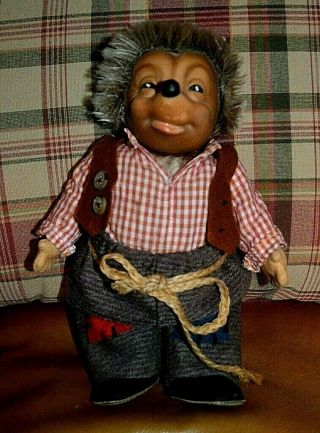 Vintage Steiff Mecki Big 10 " Hedgehog Doll Made In Germany