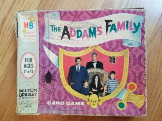 Vintage The Addams Family Card Game 1965 Mb Milton Bradley 4536