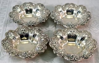 Set Of 4 Sterling Silver Reed & Barton Francis I Nut / Candy Dishes No Monogram
